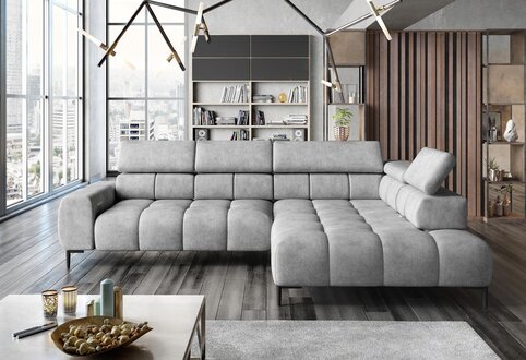 Ecksofa L-Form Sofa Wohnlandschaft Polster Multifunktion Design Modern Textil
