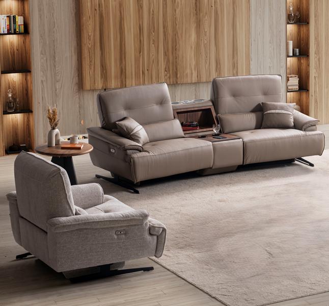 Sofagarnitur 3+1 Sitzer Set Design Sofa mit Konsole Polster Couchen Couch Modern