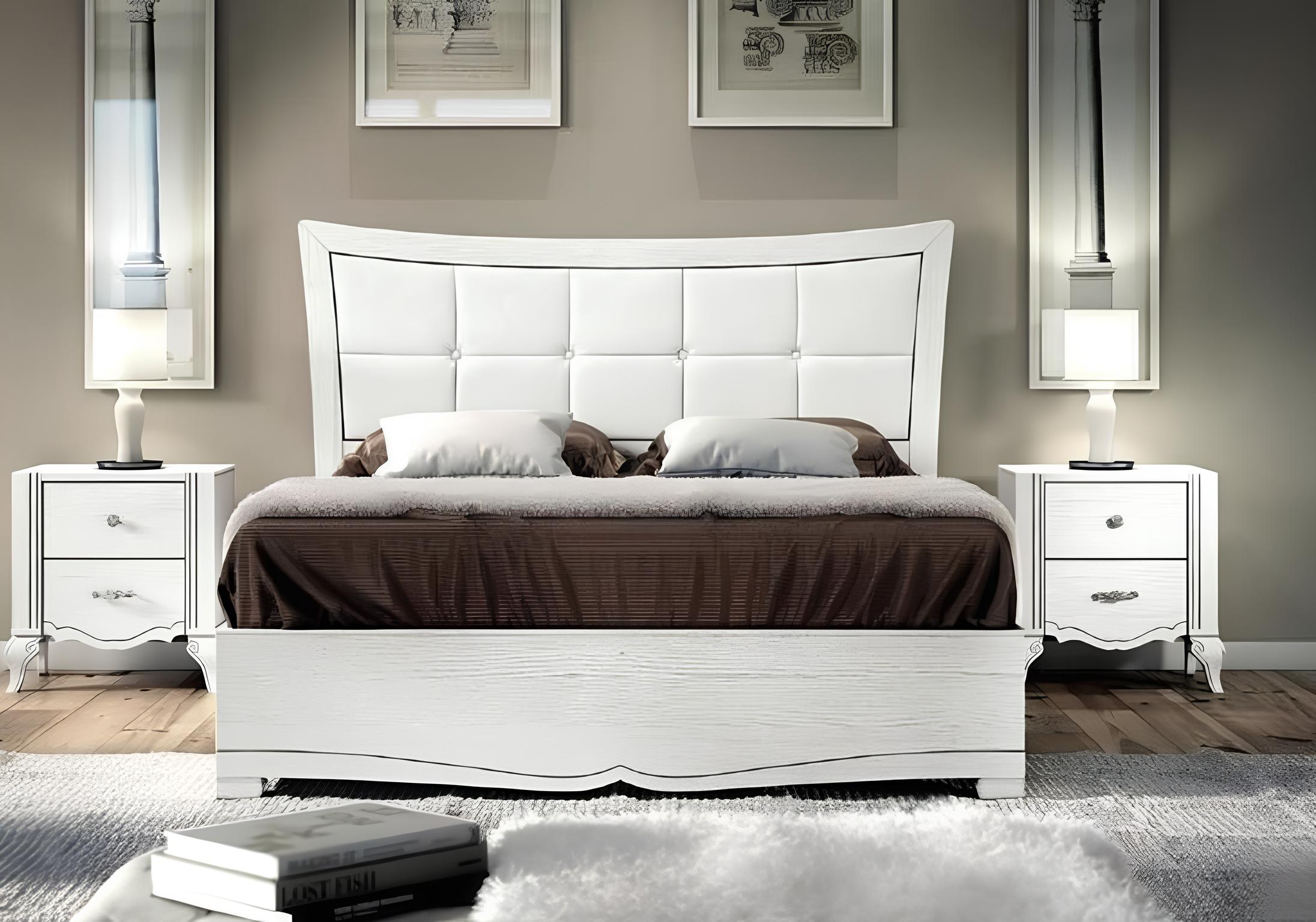 Schlafzimmer Bett Nachttisch Betten Holz Garnitur Modern Nachttische Set 3tlg.
