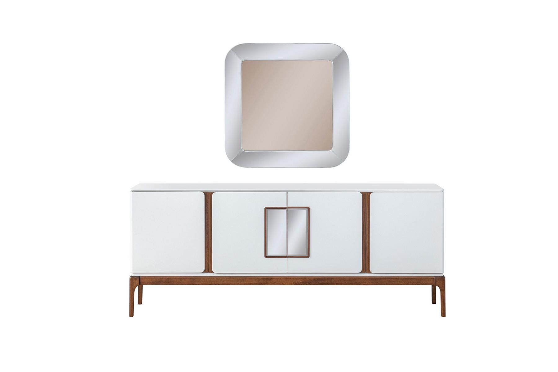 Luxus Esszimmer Set Anrichte Spiegel 2 tlg Modern Essgruppe Kommode