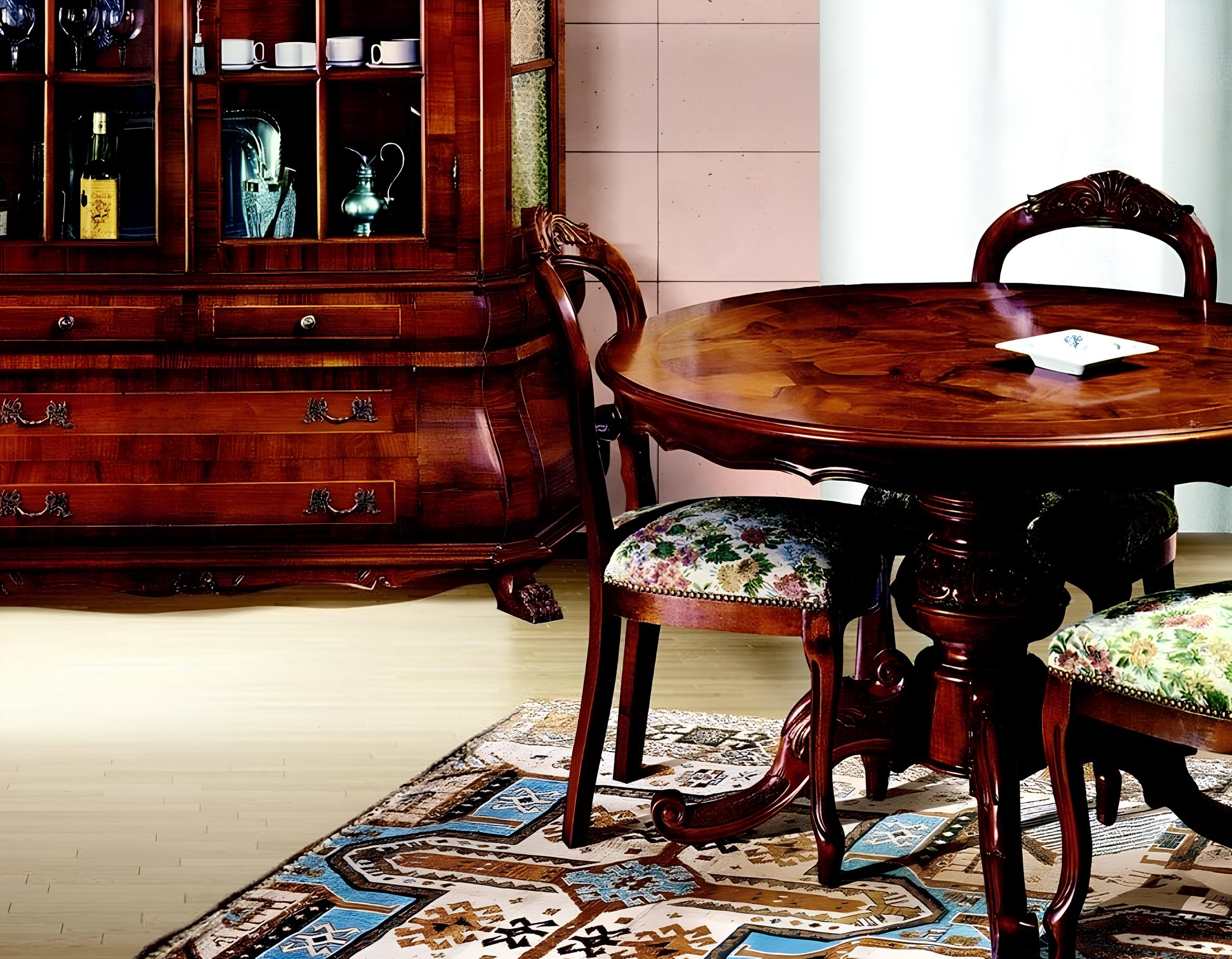 Rund Esstisch Esszimmer Tisch Ausziehbarer Tische Luxus Holz Italienische Möbel