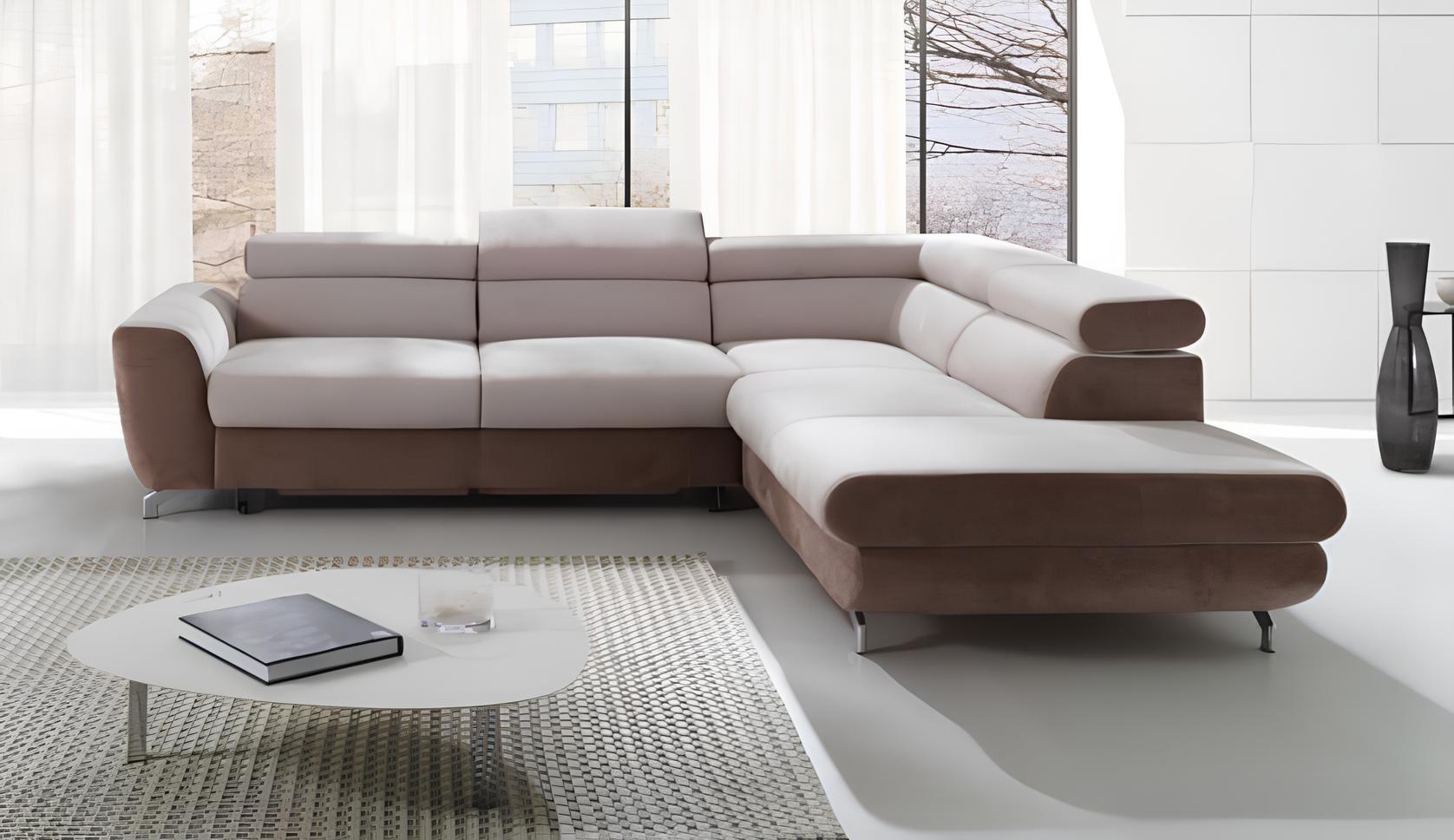 Ecksofa Wohnlandschaft Sofa mit Bettfunktion Ecksofa Couch Ecke Polster Garnitur