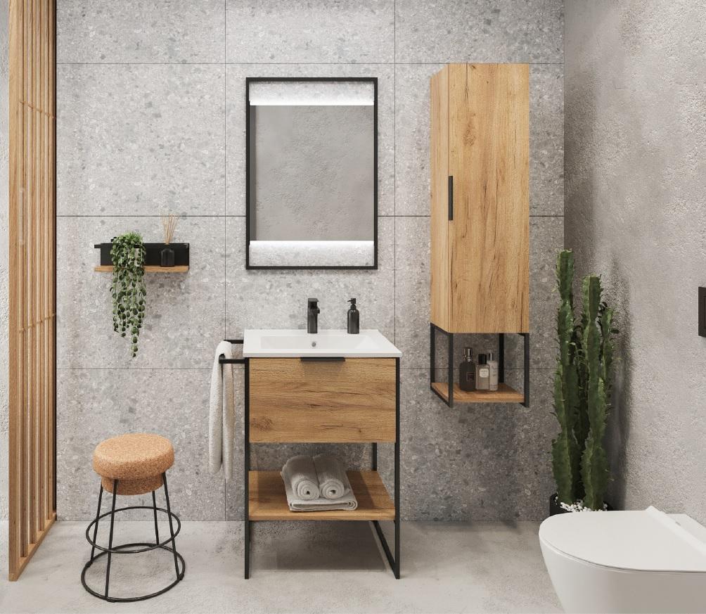 Badezimmer Set 3tlg Wandschrank Design Waschtisch Schrank Möbel Set Waschbecken
