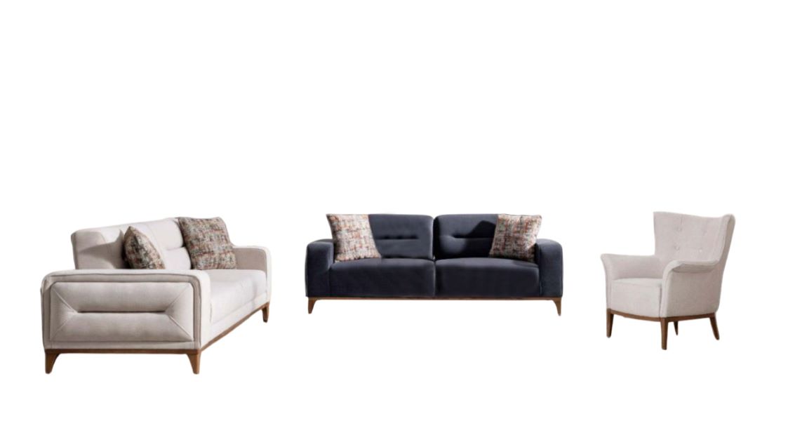 Sofa Sitzgruppe 3+3+1 Polstergarnitur Sofaset Couchgarnitur Polstermöbel-Set
