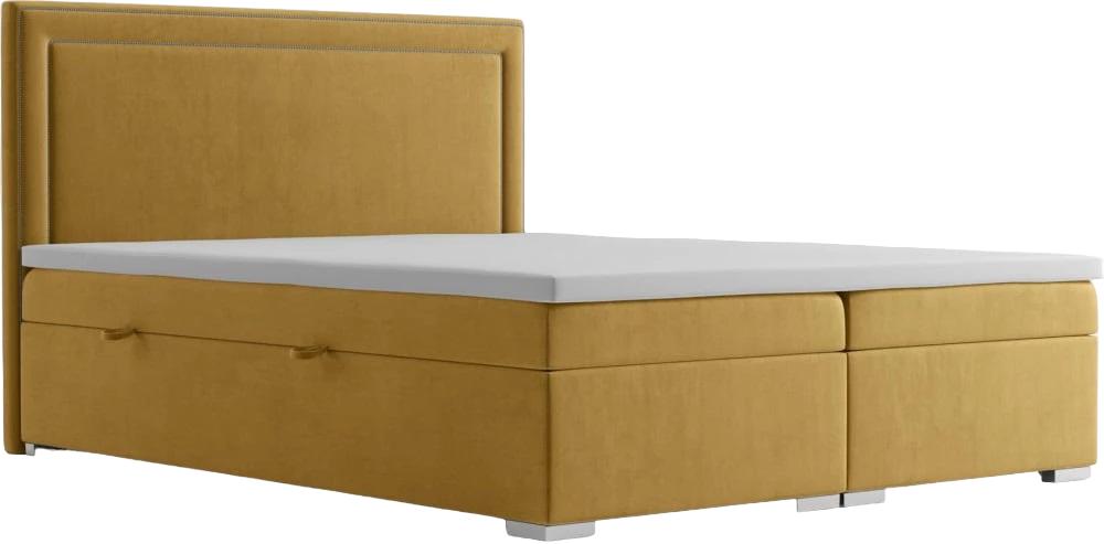 Bett Gelb Polster Design Luxus Doppel Hotel Betten 160x200cm Schlaf Zimmer Neu