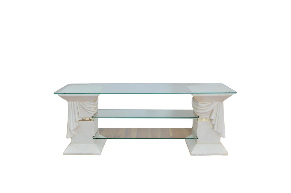 Klassische RTV Sideboard Fernseh Tisch Tische Tv Board Medusa Regal Vitrine 1880