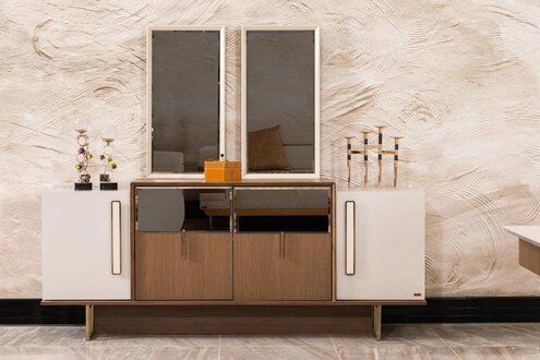 Konsolen Braun Hochwertig Tische Tisch Möbel Sekretär Holz Konsolentisch Konsole