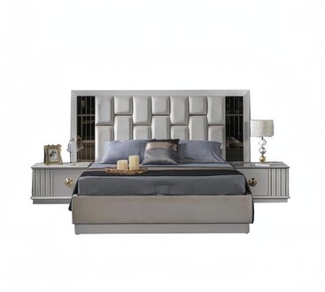 Bett Schlafzimmer Möbel Betten Design Luxus Doppel Design Holz Weiß Modern