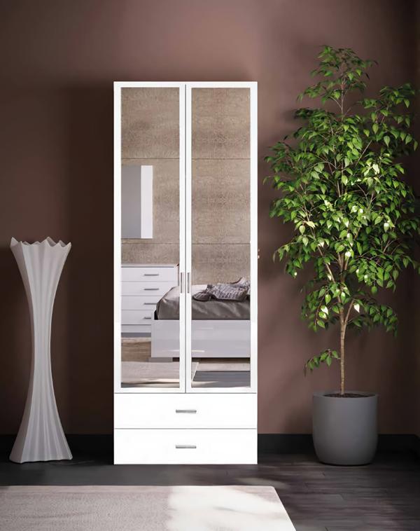 Luxus Kleider Schrank Designer Hochglanz Kleiderschränke Möbel Holz Neu