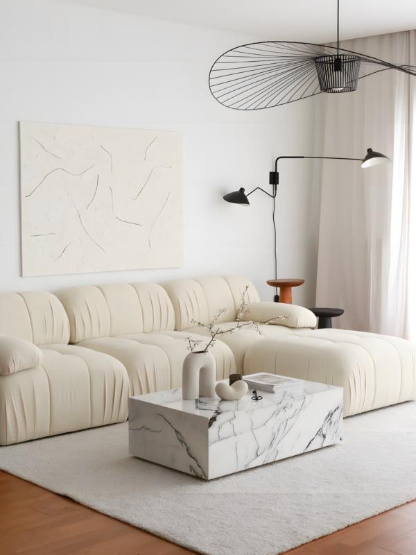 Ecksofa Sofa Polstersofa L Form Eckgarnitur Couch Beige Modern Polster