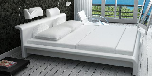 LEDERBETT POLSTERBETT 180x200cm DOPPELBETT DESIGN BETT NEU