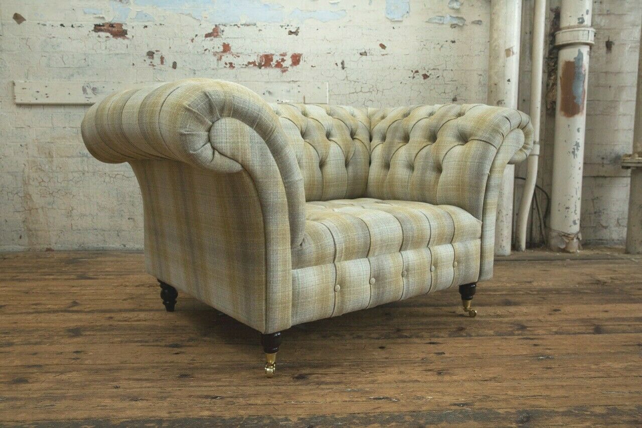 Chesterfield Sofa Couch Polster Garnitur 1,5 Sitzer Sofas Klassisch Einsitzer