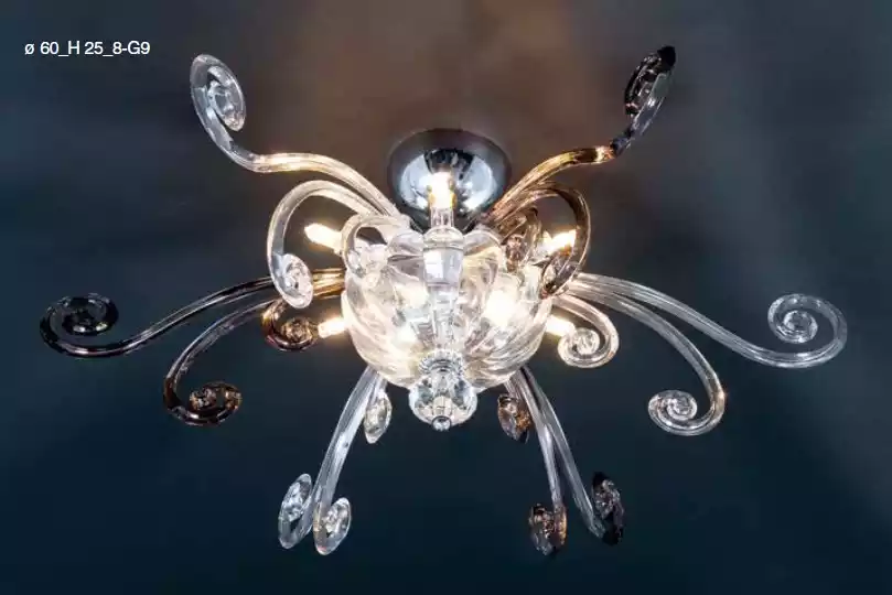 Kronleuchter Deckenleuchter Luxus Capri Deckenlampe Lüster Kristall Art