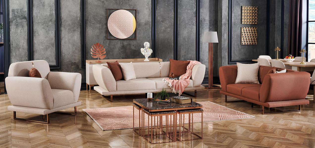 Sofa Wohnlandschaft Polstergarnitur Sitzgruppe Ecksofa-Set Couchgarnitur Sofaset
