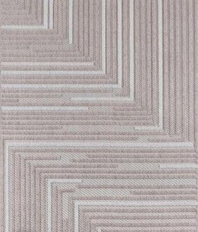 Wohnzimmer Teppich Geometrisches Muster Kurzflor Beige Grau Linien Muster