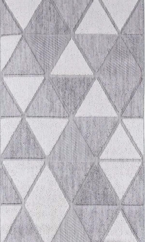Wohnzimmer Teppich Raute Melierte Muster Geometrisches Muster Kurzflor