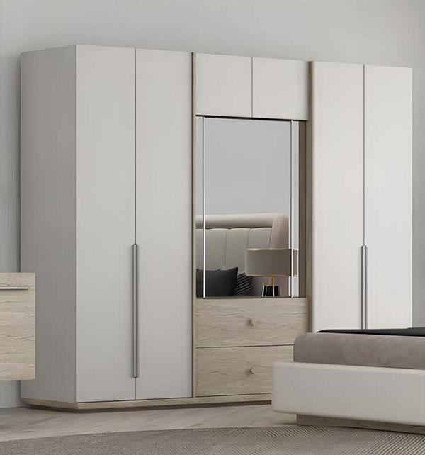 Kleiderschrank Schlafzimmerschrank Garderoben Schrank Einbauschrank mit Spiegel
