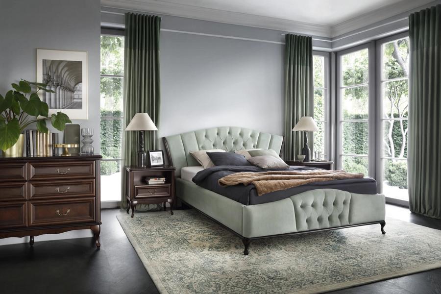 Bett Stilvoller 2x Nachttische Klassisches Luxuriöses Schlafzimmer Set 3tlg