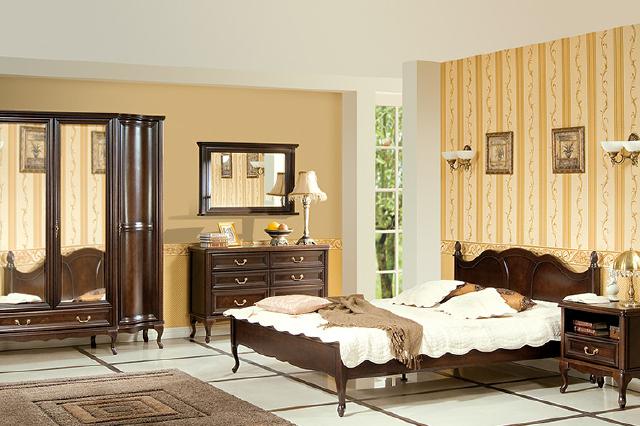 Italienische Stil Möbel Bett Nachttische Keierschrank Kommode Spiegel Komplett