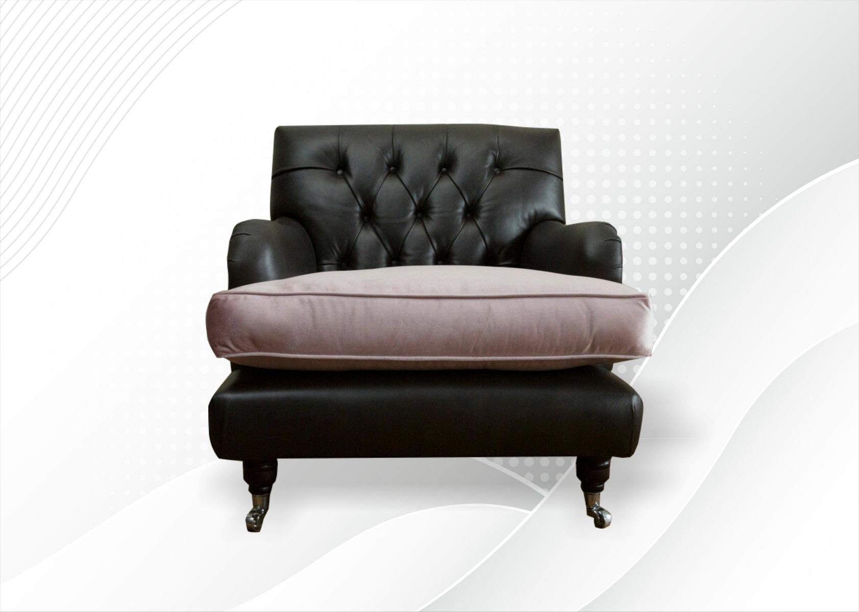 Chesterfield Sessel Textil Sofa Stoff Couch Polster Sofas Couchen Club Lounge