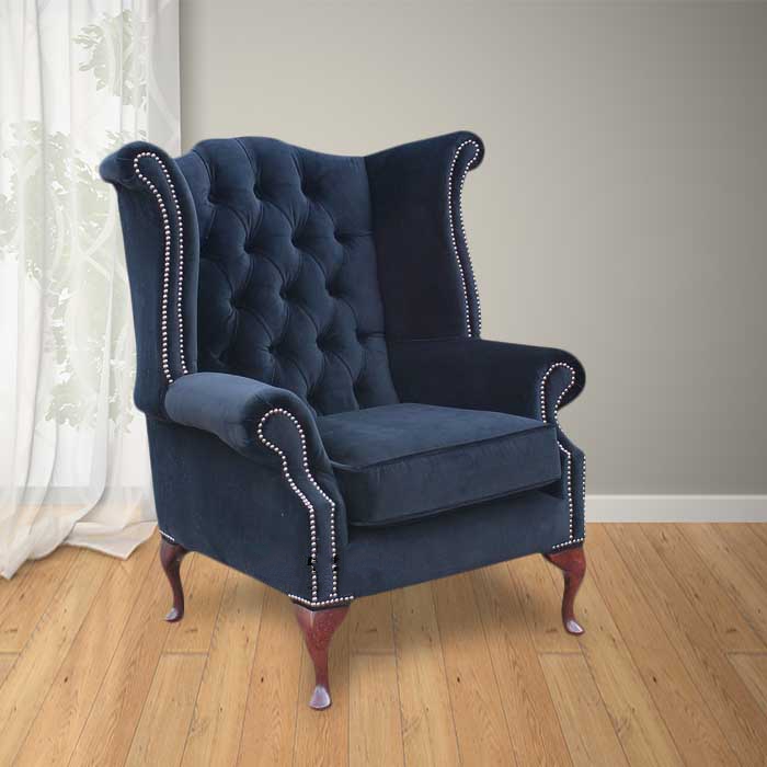 Echter Chesterfield Ohrensessel Sessel Couch Sofa Polster Sitz Lounge NEU