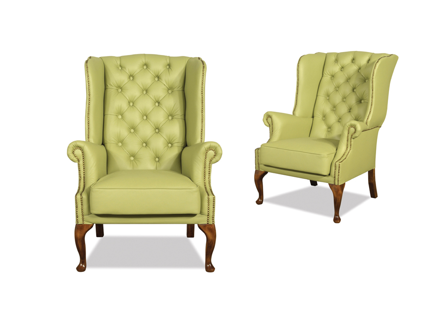 Chesterfield Ohrensessel Sessel Queen Antik Look Couch Polster Fernseh Neu Möbel