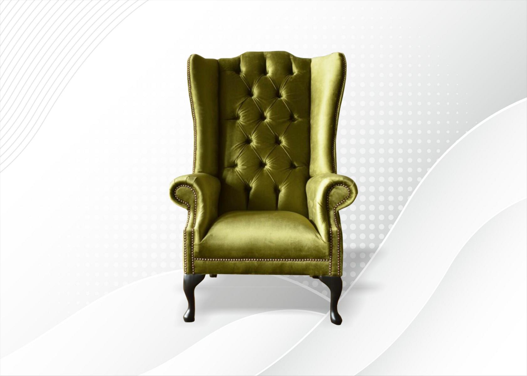 Sessel Designer Sessel Polstersessel Chesterfield Relax Textil Ohrensessel Neu