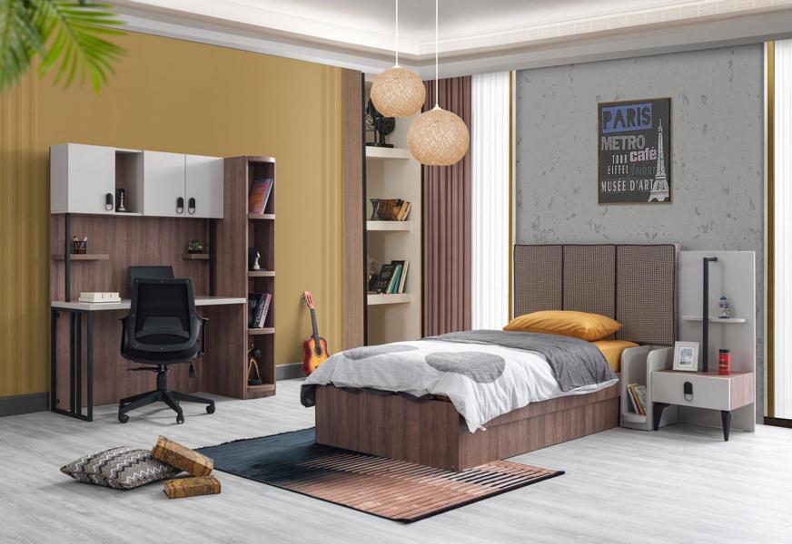 Kinderzimmer Set Bett Nachttisch Schreibtisch Bücherregal Modern Hochwertige