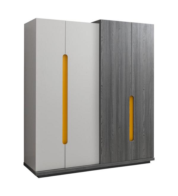 Kleiderschrank Schränke Holz Schrank Kinderzimmer Kleiderschränke Grau Modern