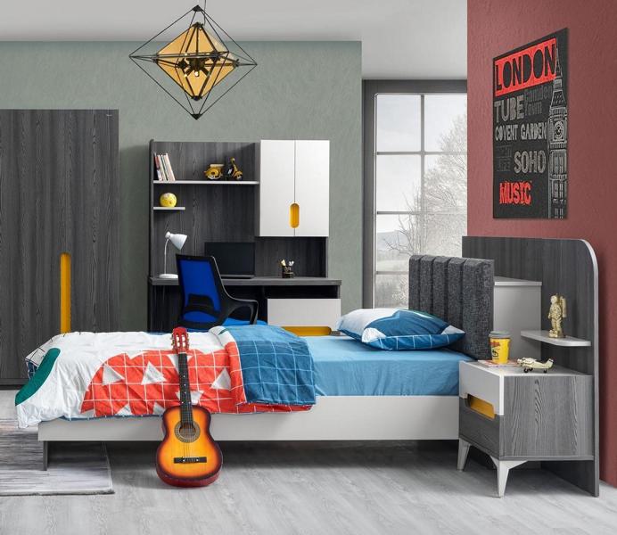 Komplett Jugendzimmer Set Kinderbett Kleiderschrank Kommode Top-Qualität Möbel