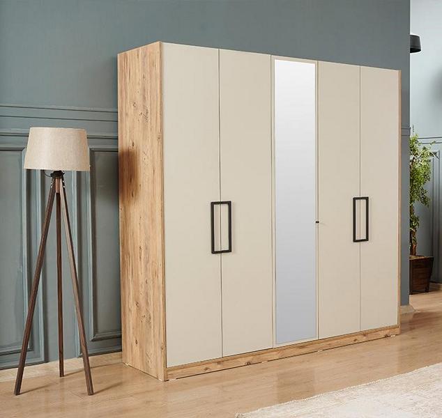 Schrank Kleiderschrank Spiegel Schrankmöbel Schlafzimmer Garderobe Schrankwand