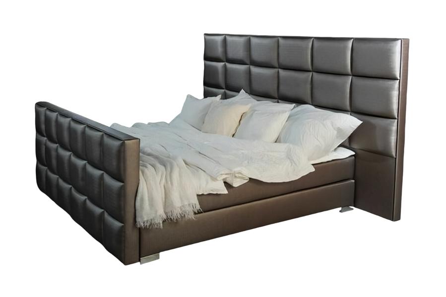 Bett Doppelbett Schlafzimmer 180сm Matratze Schwarz moderner Stil Hochwertig