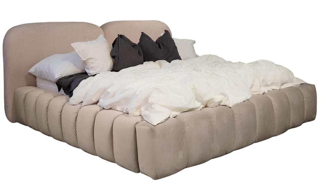 Bett Doppelbett Schlafzimmer 180сm Matratze Beige moderner Stil Hochwertig