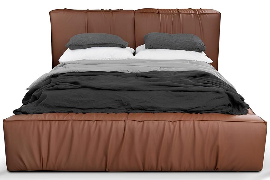 Schlafzimmer Bett Doppelbett 180сm Matratze Braun moderner Stil Hochwertig