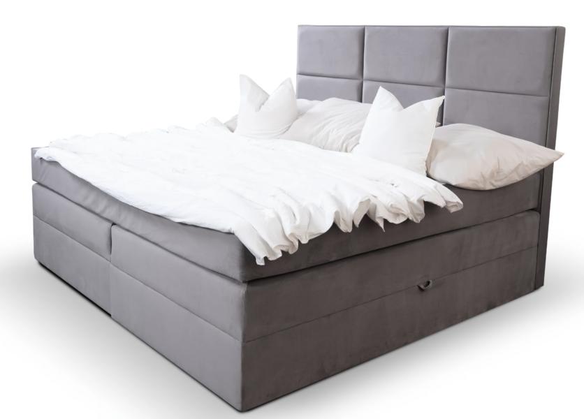Bett Doppelbett Schlafzimmer 180сm Matratze Grau moderner Stil Hochwertig