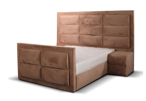 Doppelbett Bett Schlafzimmer 180сm Matratze Braun moderner Stil Hochwertig