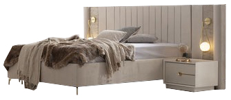 Schlafzimmer Bett 2x Nachttische Doppelbett Betten Nachtkonsole 3tlg