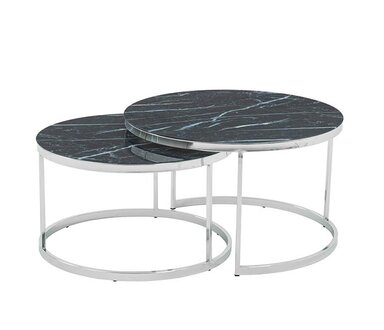 Modern Schwarz 2x Couchtische Wohnzimmer Hochwertig luxuriöse Möbel Designer