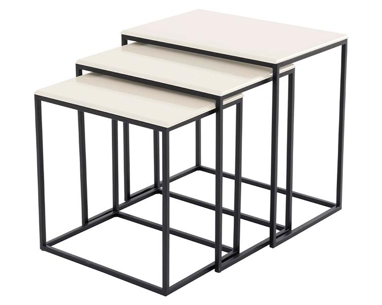 Couchtisch 3x Modern Weiß Couchtische Wohnzimmer Hochwertig Möbel Designer