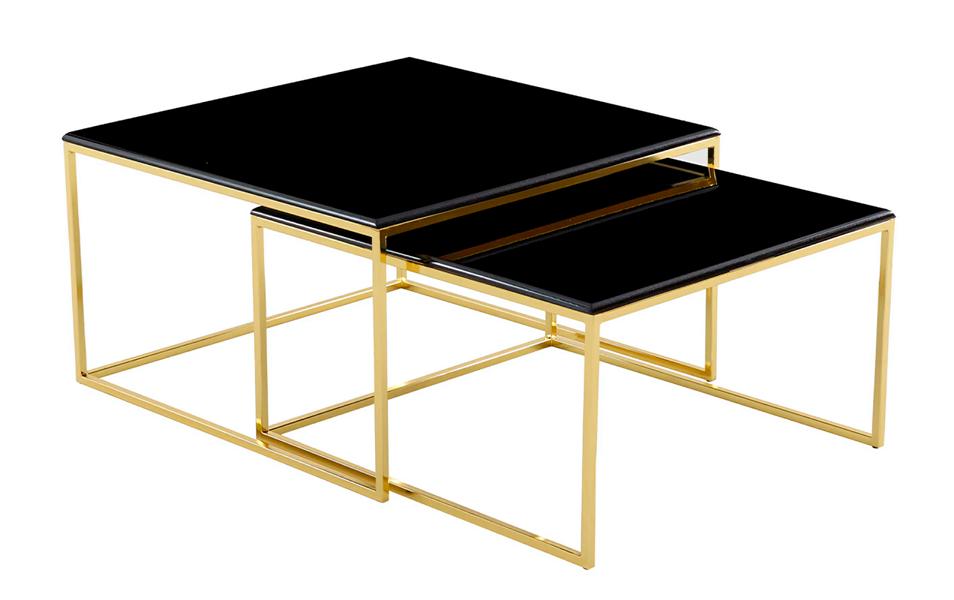 Modern Schwarz Couchtisch 2x Couchtische Wohnzimmer Hochwertig Möbel Designer