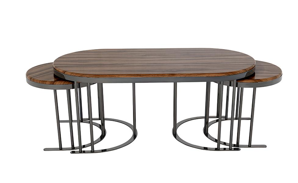 Kaffeetisch 3x Couchtisch Beistelltisch Design Braun Tische Wohnzimmertisch
