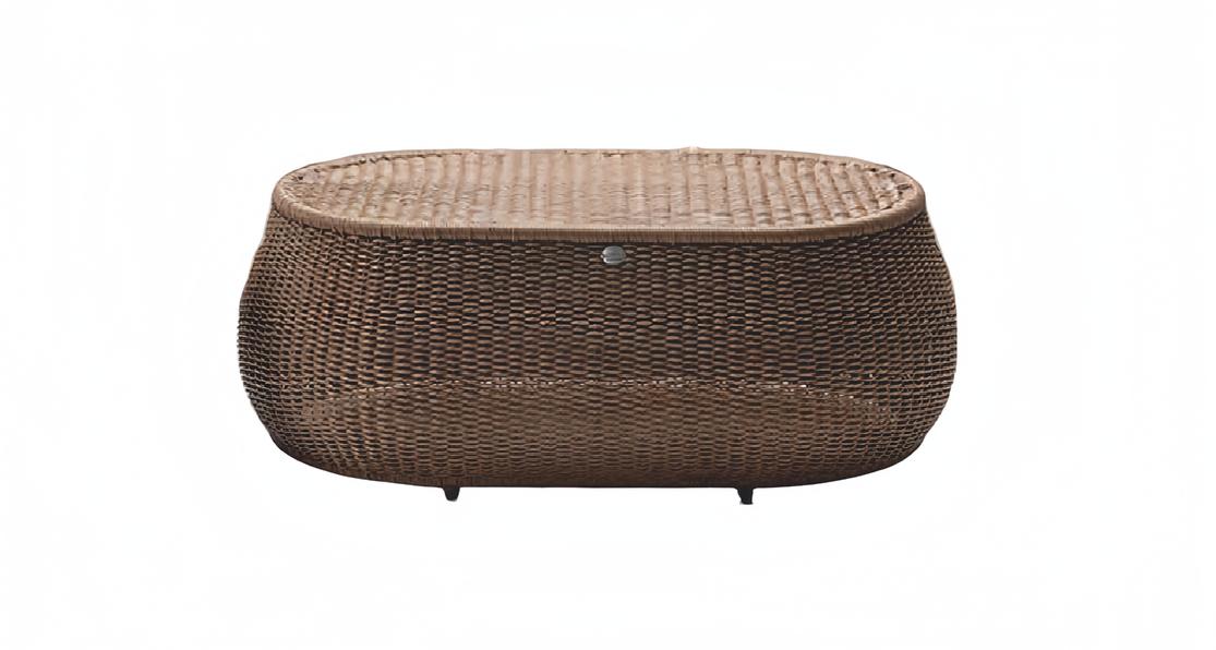 Couchtisch Braun Luxus Hochwertig Möbel Modern Terrasse Design Rattan Oval