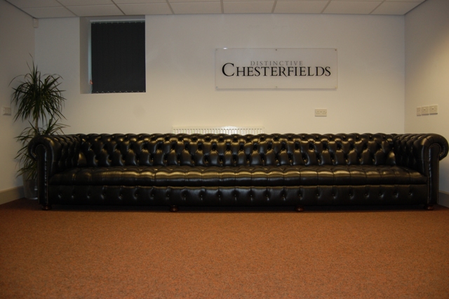 XXL Big Sofa Couch Chesterfield 480cm Polster Sofas 9 Sitzer Leder Textil #278