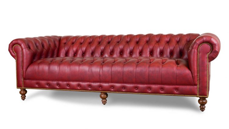 XXL Big Sofa Couch Chesterfield 240cm Polster Sofas 4 Sitzer Leder Textil #271