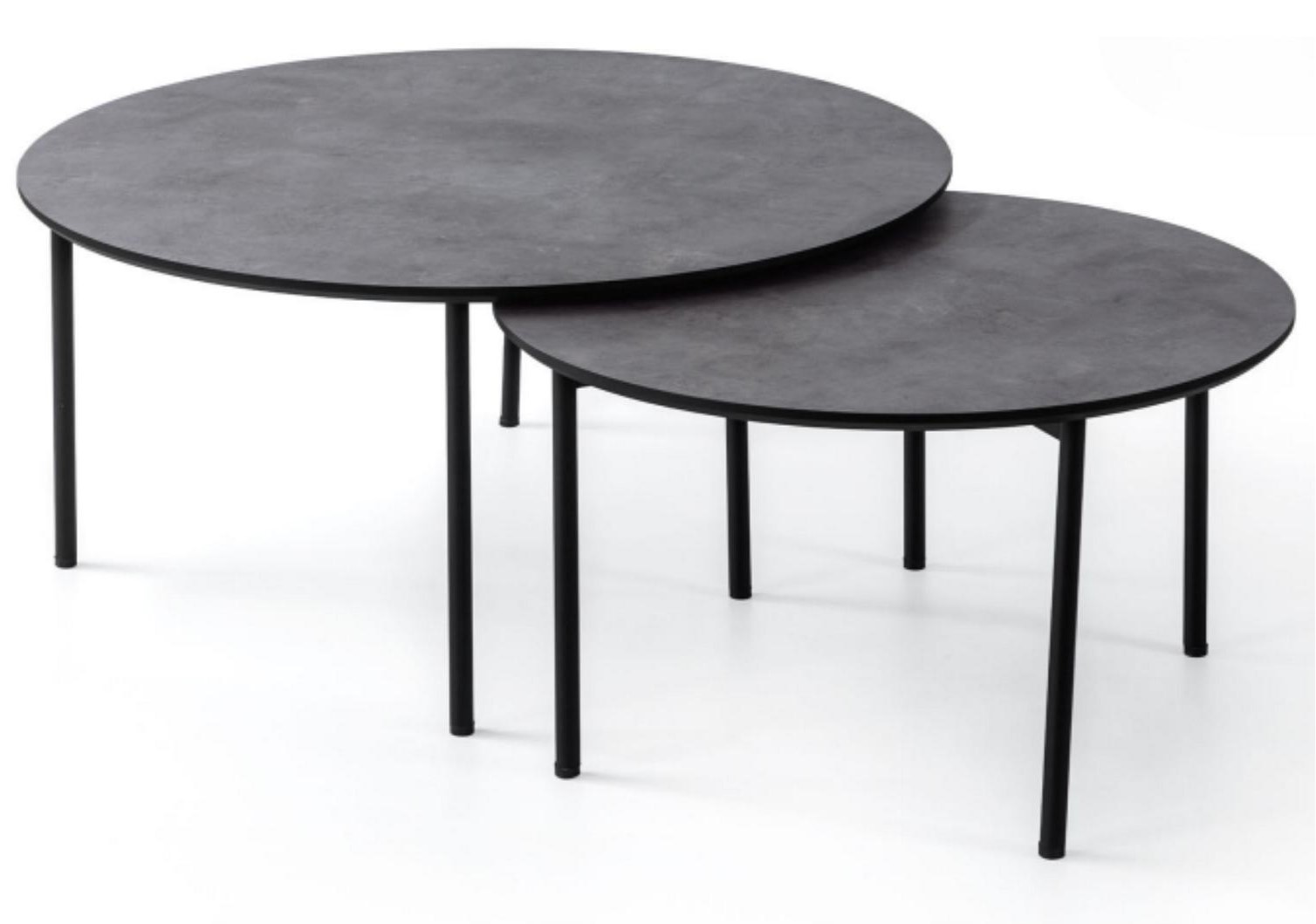 2x Couchtische Runde Tische Niedrige Tische Wohnzimmertische Beistelltische