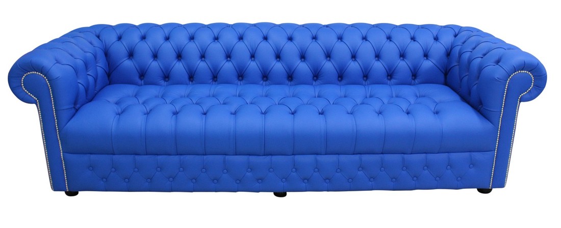XXL Big Sofa Couch Chesterfield 480cm Polster Sofas 4 Sitzer Leder Textil #211