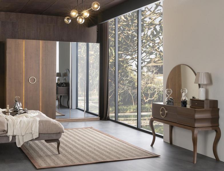 Kleiderschrank Schminktisch Garderobenschrank Verspiegelt Schlafzimmer Schrank