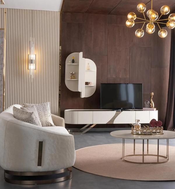 Wohnzimmer Set Wohnwand Sofa 3 Sitzer Couchtisch Sideboard Wandregal