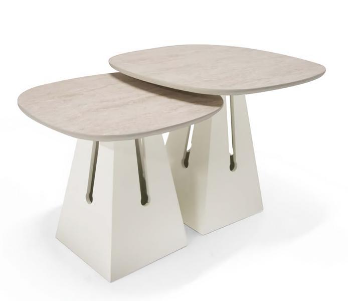 Doppel-Set 2x Couchtische Design Kaffeetisch und Beistelltisch fürs Wohnzimmer