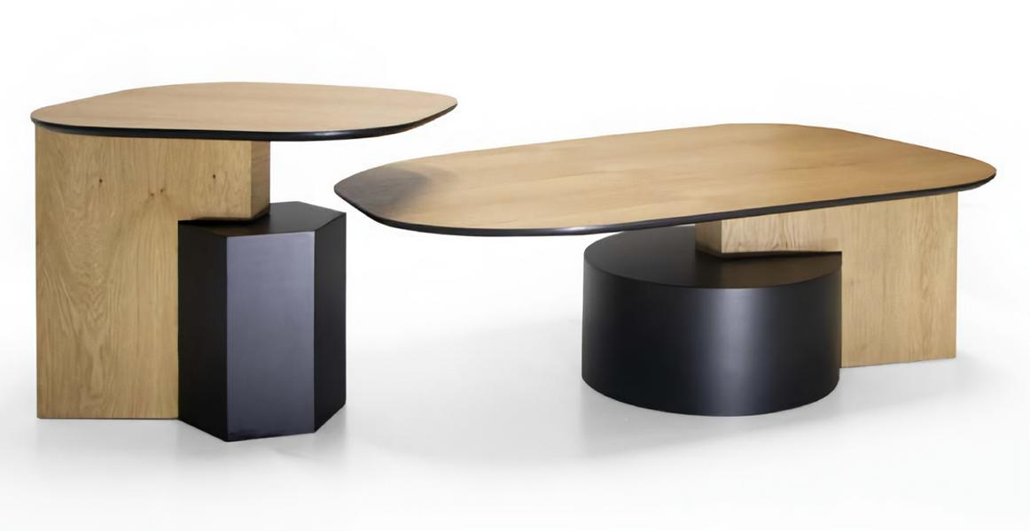Rechteckige Designer Couchtische 2x Sofatische 2-tlg modern fürs Wohnzimmer